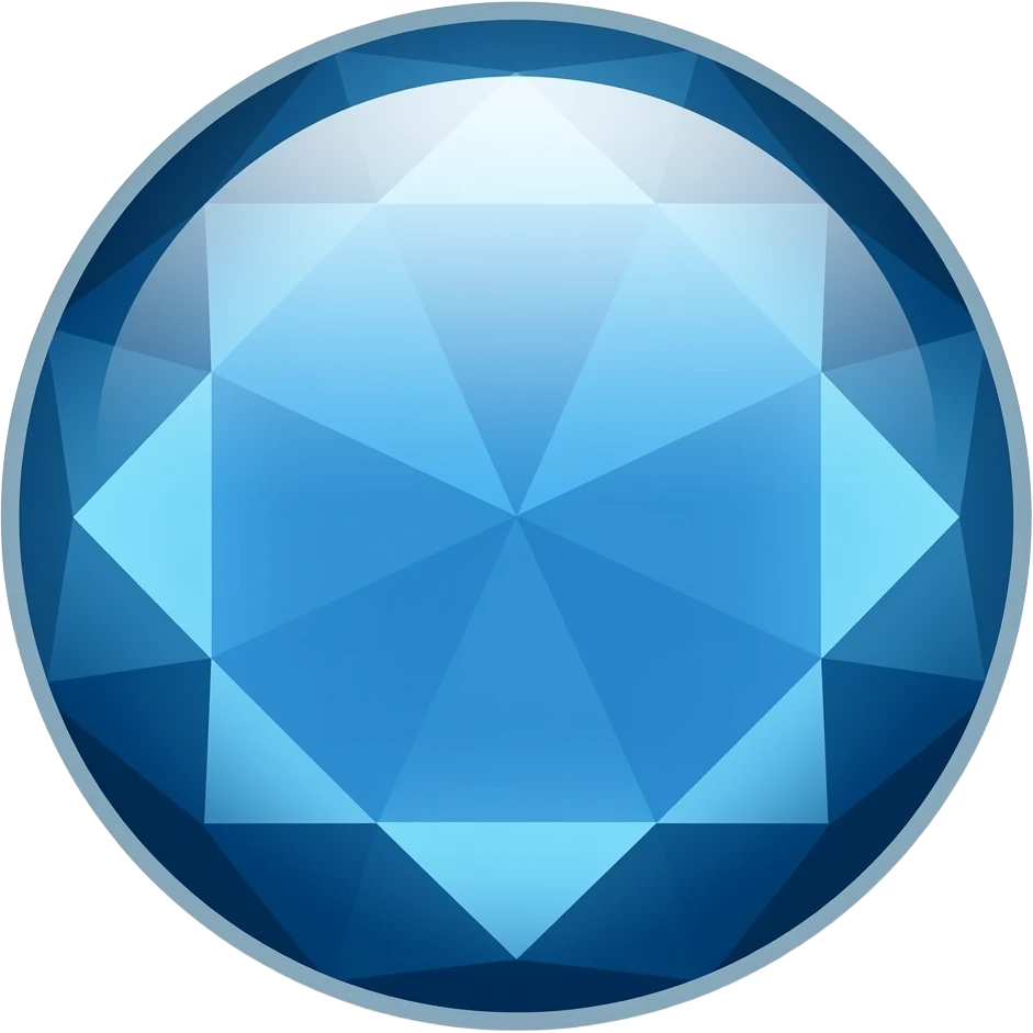 Shiny blue Diamond disc emoji