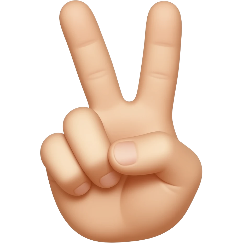 peace sign with thumb out emoji