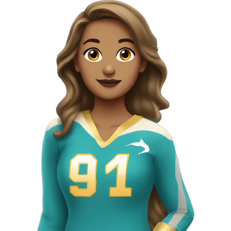 princess belle swift wearing dolphons jersey number 1 emoji