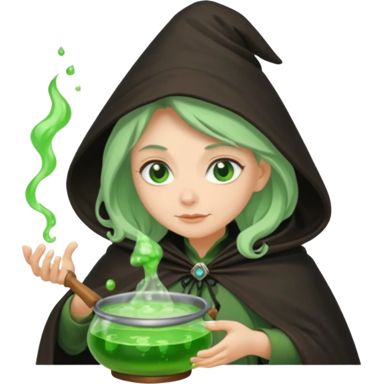 green witch cooking potion emoji