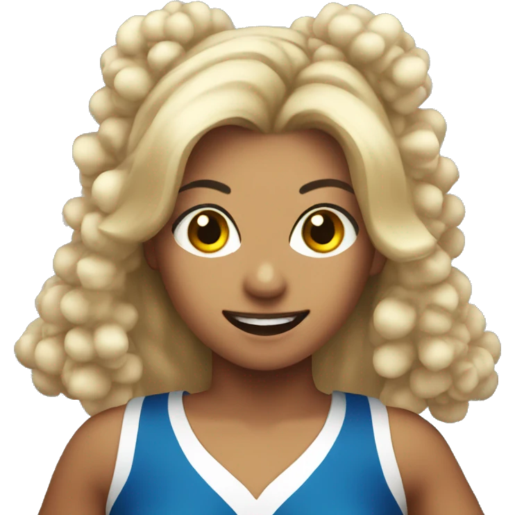 cheerleader with pom poms emoji