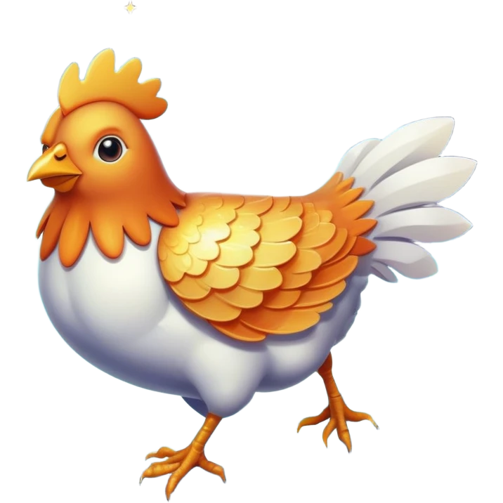 Magical ethereal chicken, fish, and carrot floating in a cosmic space, connected by golden energy beams to a healthy eye, radiant skin, and glowing immune shield emoji