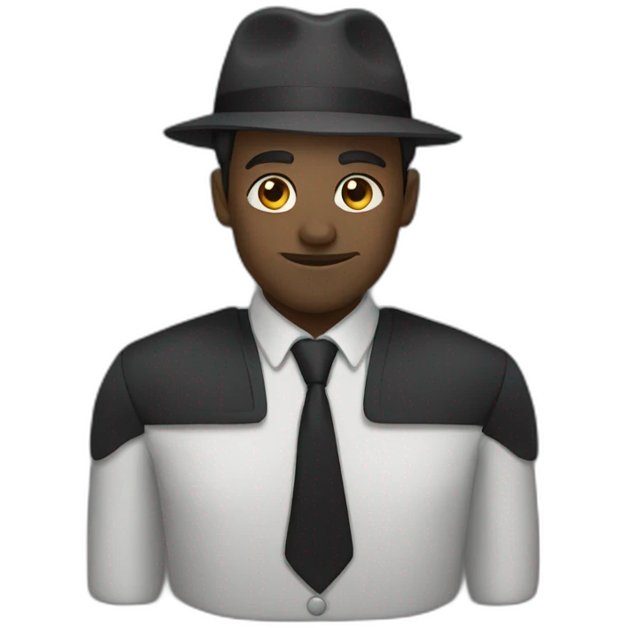 homme noir crane rasé emoji