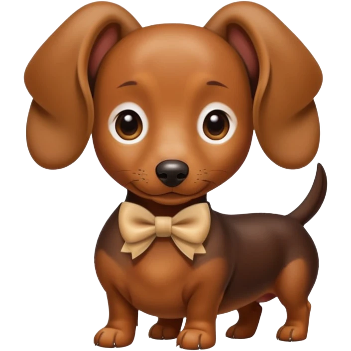 DASHOUND wearing a bow emoji