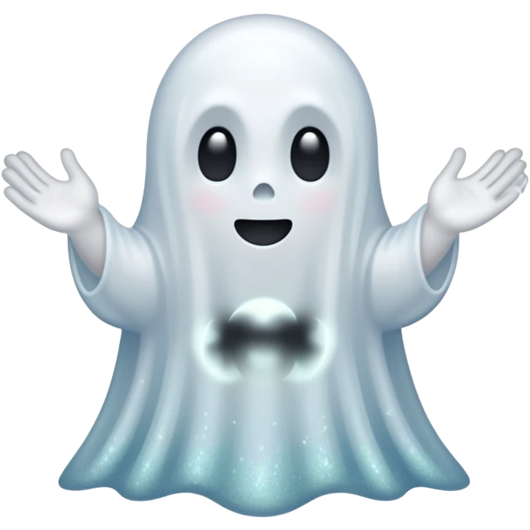 glitter white ghost emoji