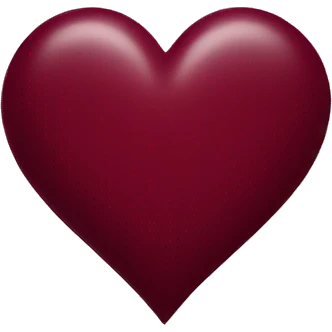 burgundy heart emoji