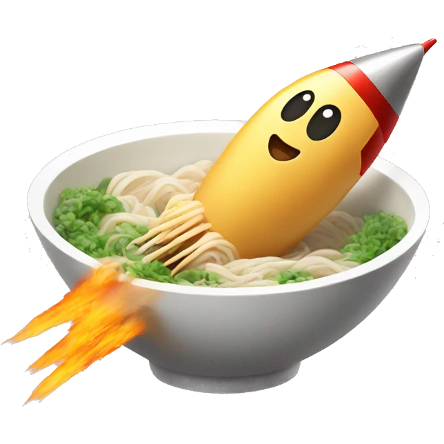 rocket in ramen bowl emoji