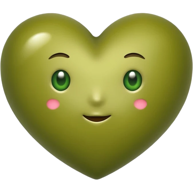 green olive heart emoji