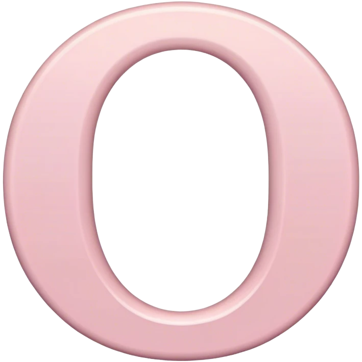 Letter “O” in pink color emoji