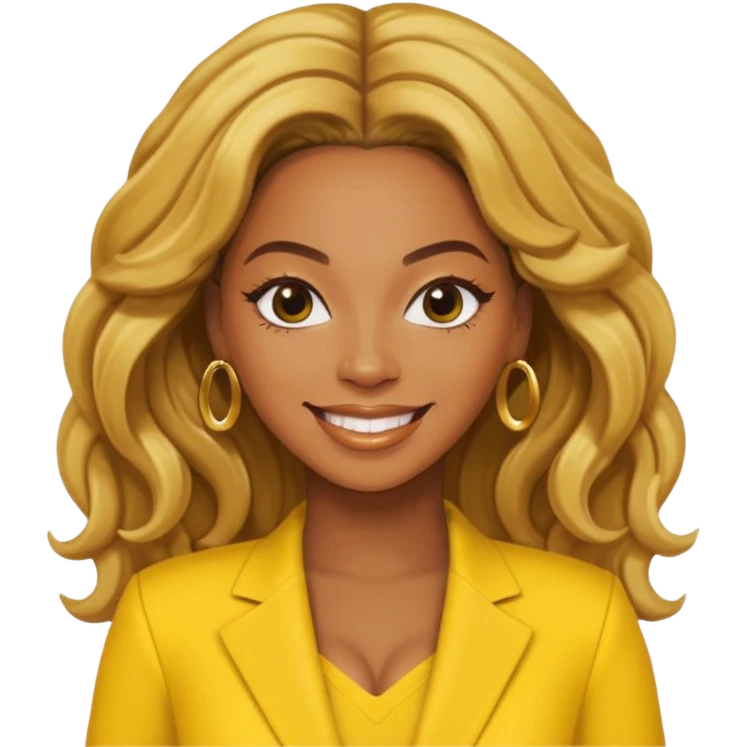 Beyonce with yellow outfit emoji