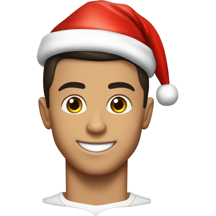 cristiano ronaldo with santa hat emoji