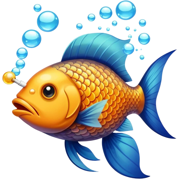 Fish smoking a cigarette  emoji