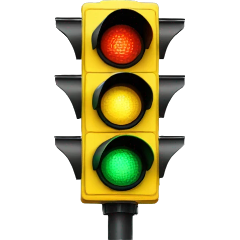 yellow traffic light emoji