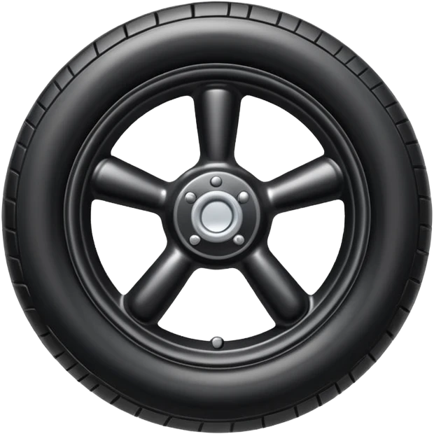 he aircraft's landing gear is one inflated, plump wheel with a strut, black in color, cartoon-style emoji