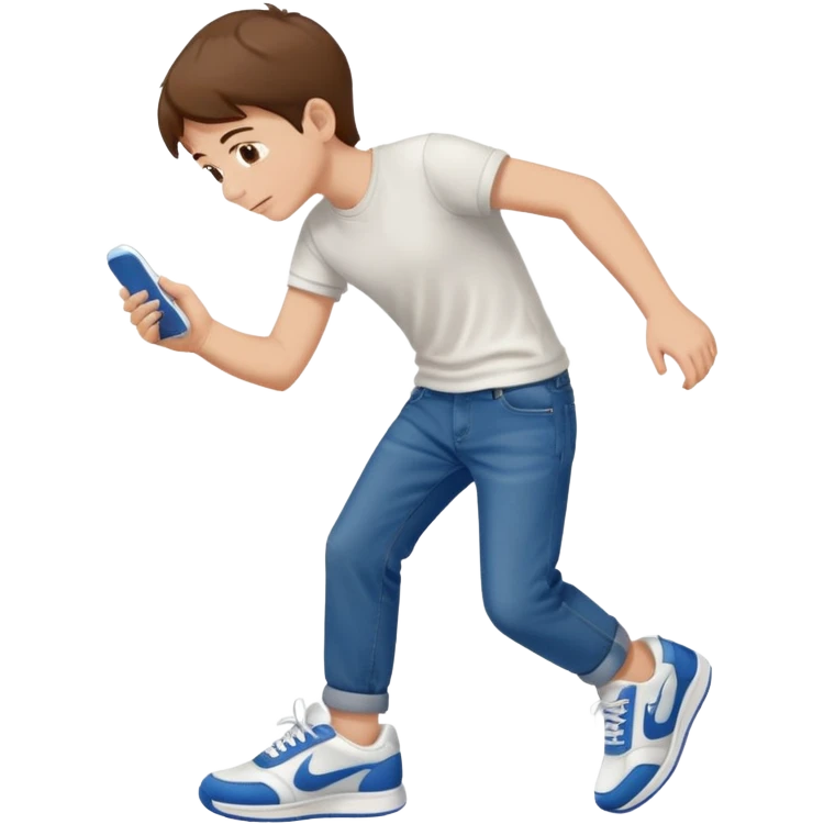 emoji- of a boy putting on his sneakers emoji