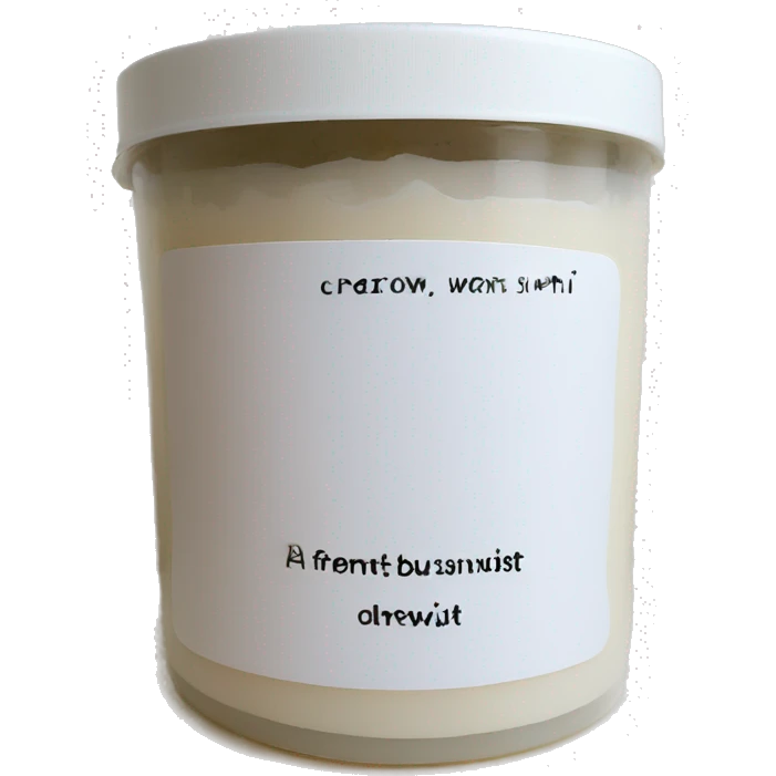body scrub pot with label emoji