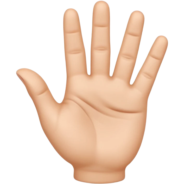 3D iPhone style emoji of a human hand making a small gesture with fingers, thumb and index finger close together, realistic skin texture, isolated on white background, soft shadows, high detail, playful and cute. emoji