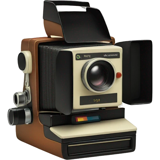 Vintage Polaroid camer emoji
