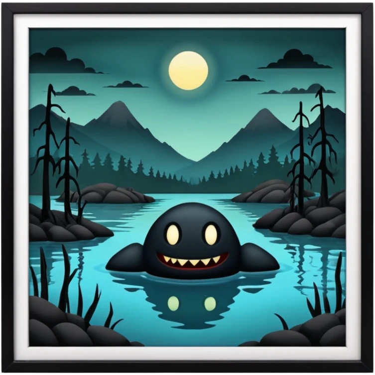 horror lake emoji