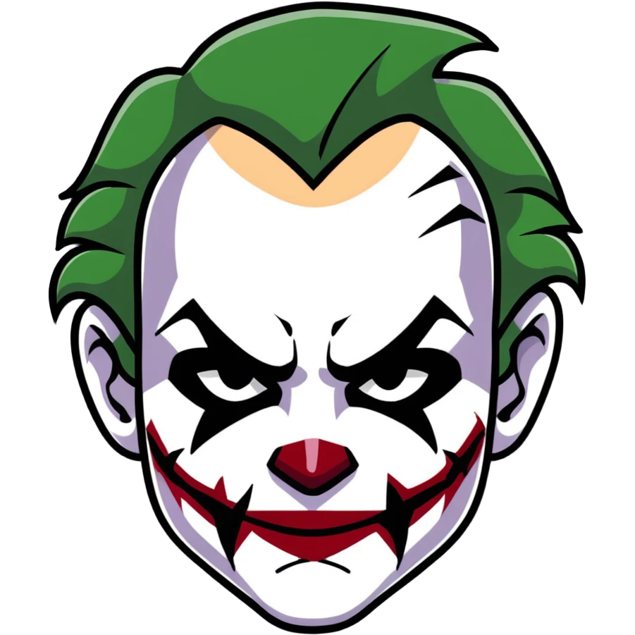Heath Ledger Joker with scars and makeup emoji