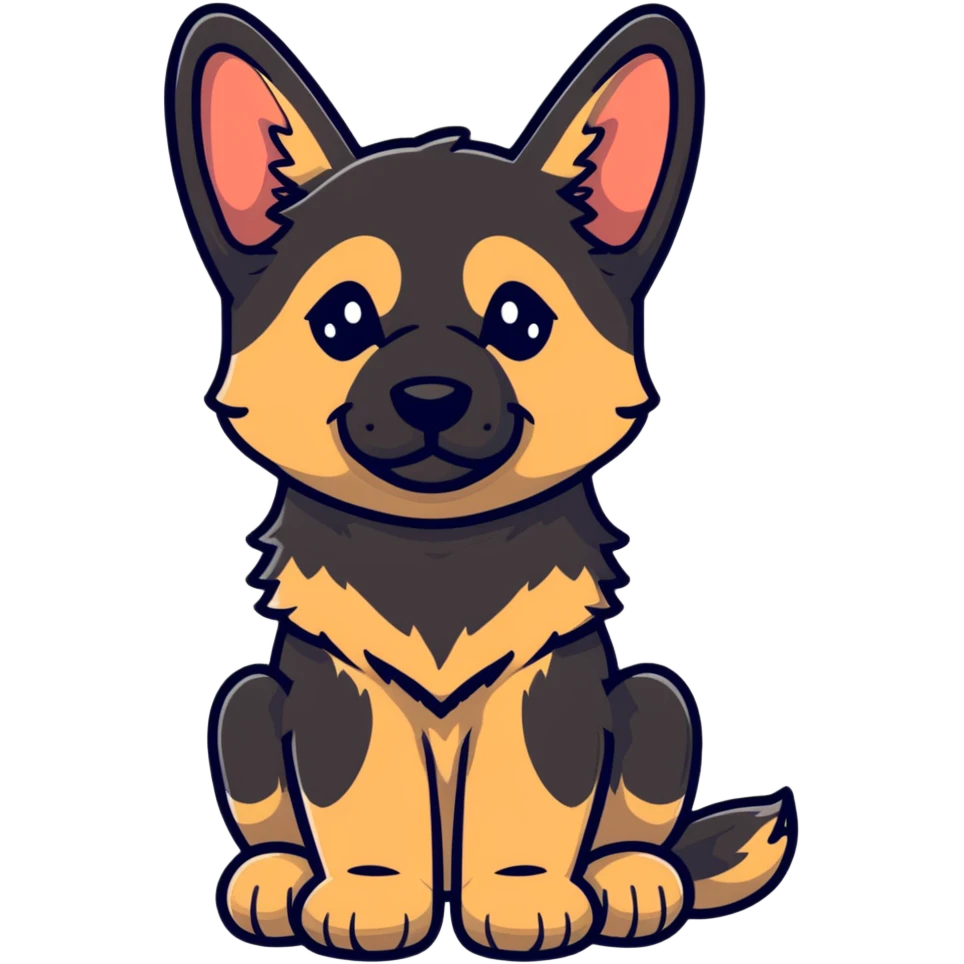 Cute German Shepherd puppy emoji