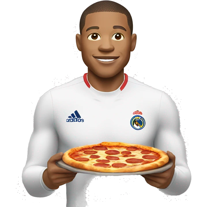 Mbappé qui mange une pizza  emoji