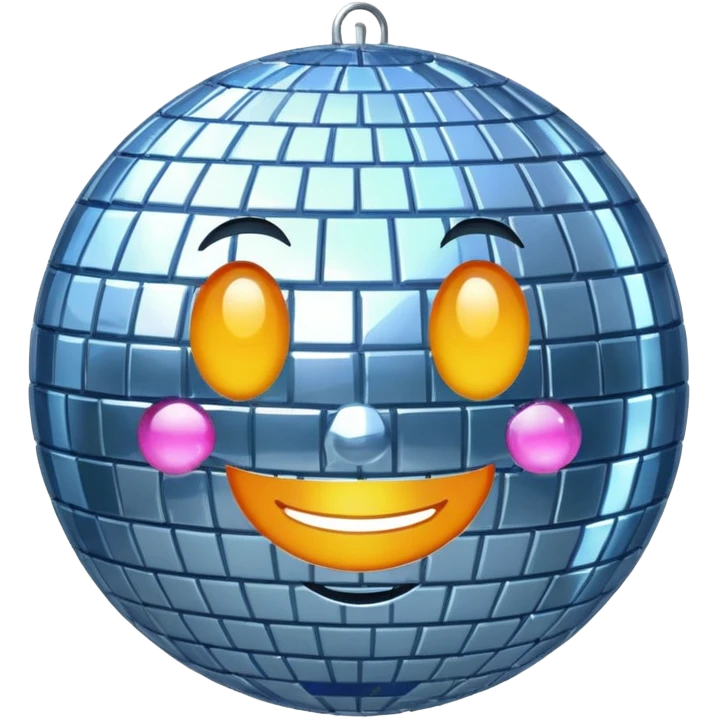Laughing disco ball emoji