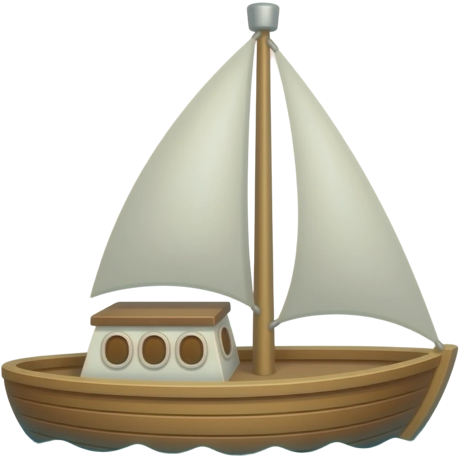 traveling in Boat in 80s emoji