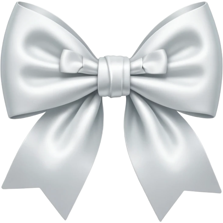 White bow on white bow emoji