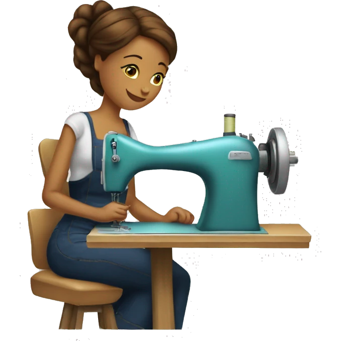 create an emoji of a seamstress sitting at the machine sewingcreate an emoji of a seamstress sitting at the machine sewing emoji