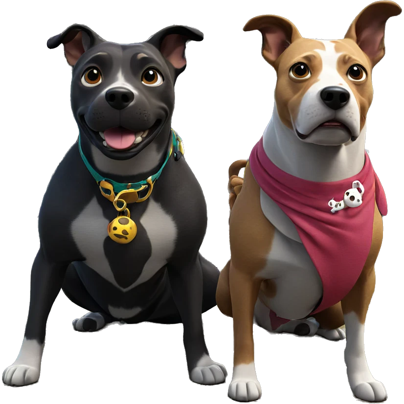 playful dog under the tree emoji