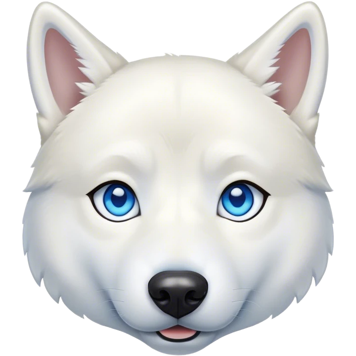 Husky tout blanc avec les  yeux bleues  emoji