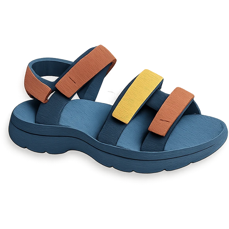 a matching pair of sporty sandals with velcro straps emoji