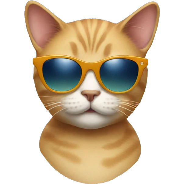 Cat with sunglasses emoji