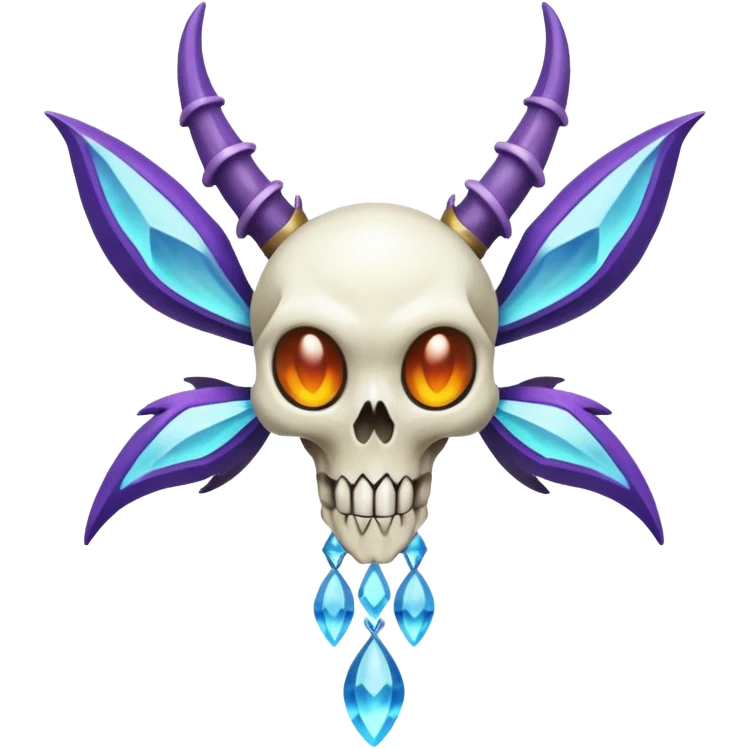 Skeletal Splashy Glacial Spectrobes-Lunala-Pokémon emoji