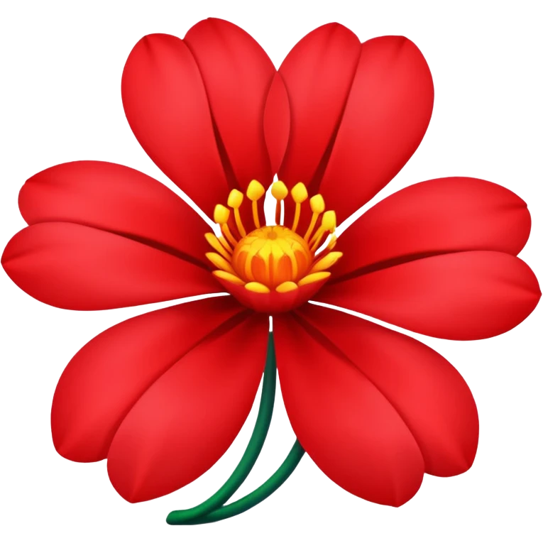 Red néon flowers emoji
