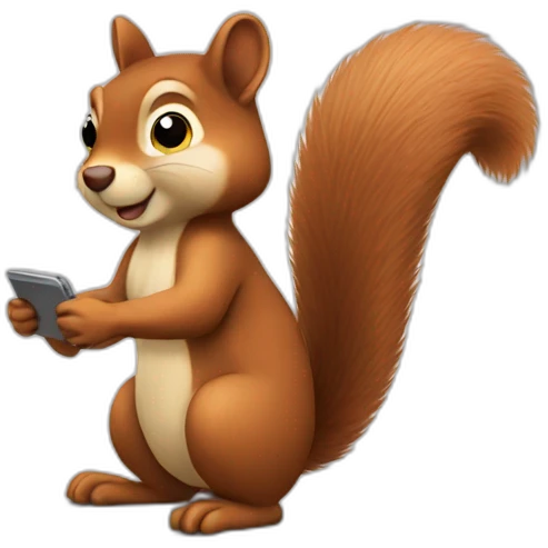 Squirrel at work emoji