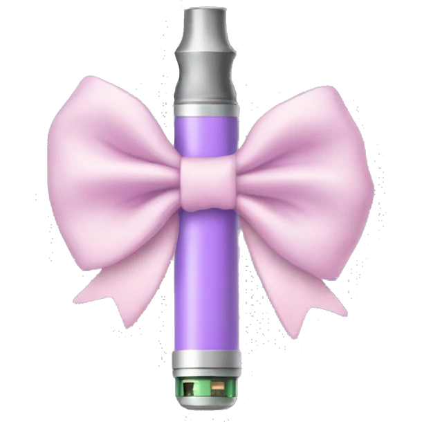 Pastel purple vape with a light pink bow emoji