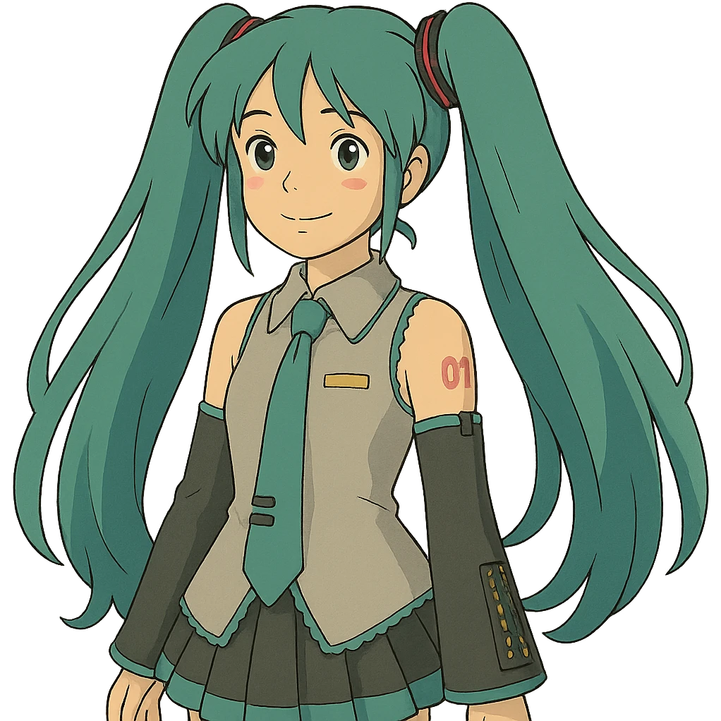 ghibli style Hatsune Miku emoji