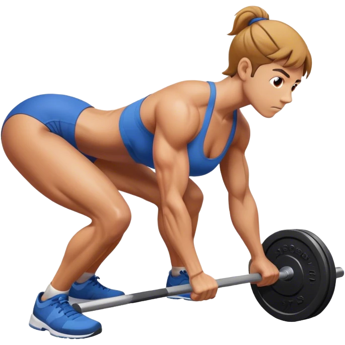 powerlifter bent-over row exercise emoji