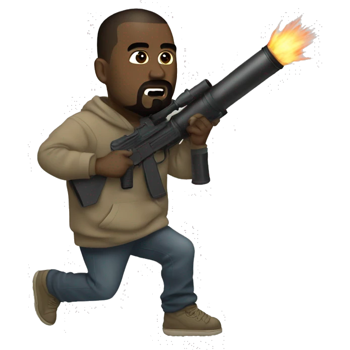 Kanye west with a bazooka  emoji