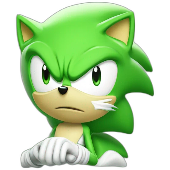 Sonic but green emoji