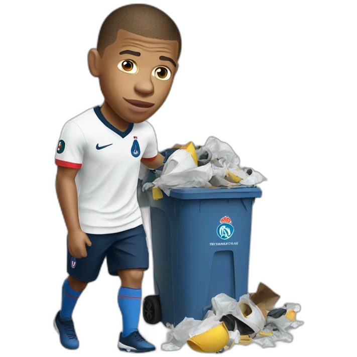 mbappe in trash emoji