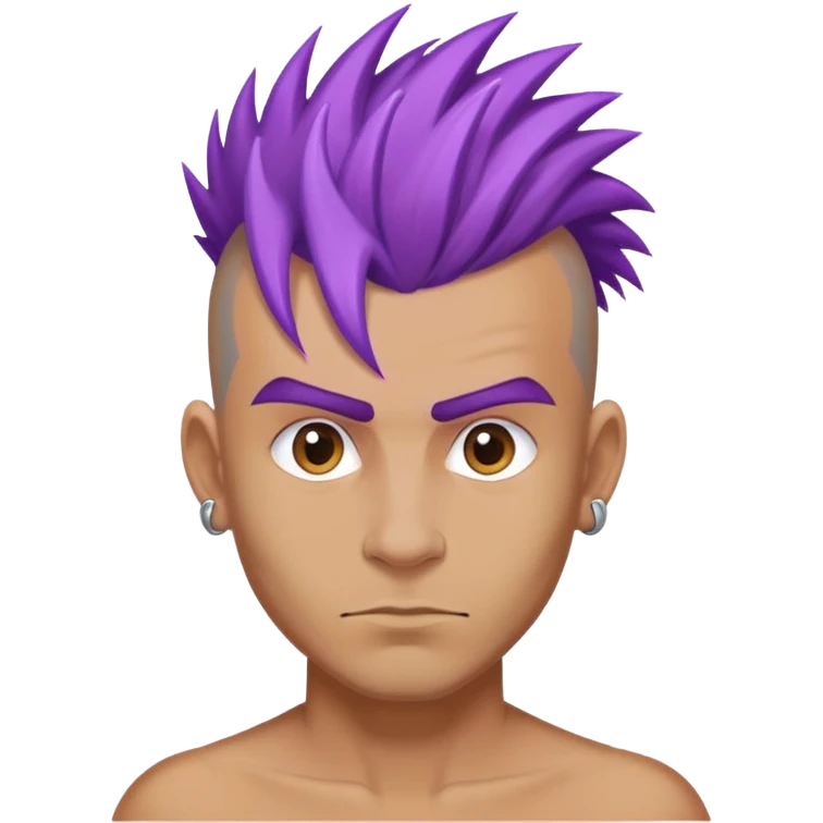 Man with purple Mohawk  emoji