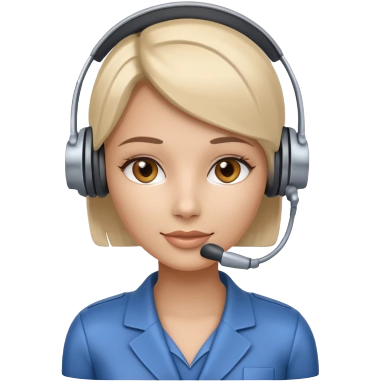 female call center bot emoji