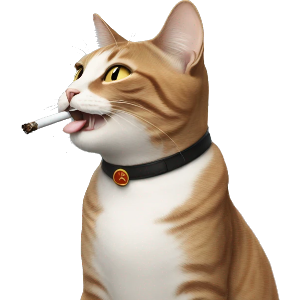 Cat smoking emoji