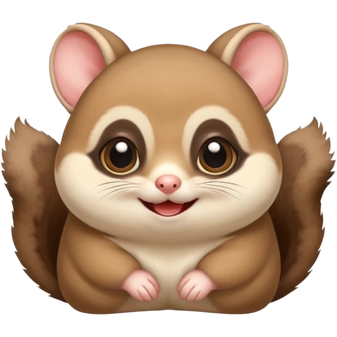 Fat and cute Japanese flying squirrel  emoji