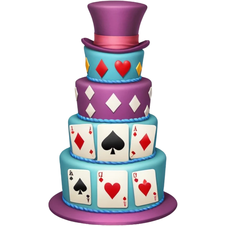 Mad hatter’s unbirthday cake emoji