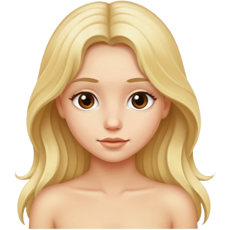 Nude blonde hot girl emoji