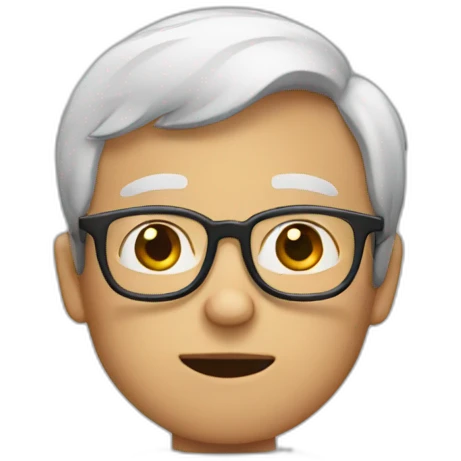 boy with glasses that hate old people emoji